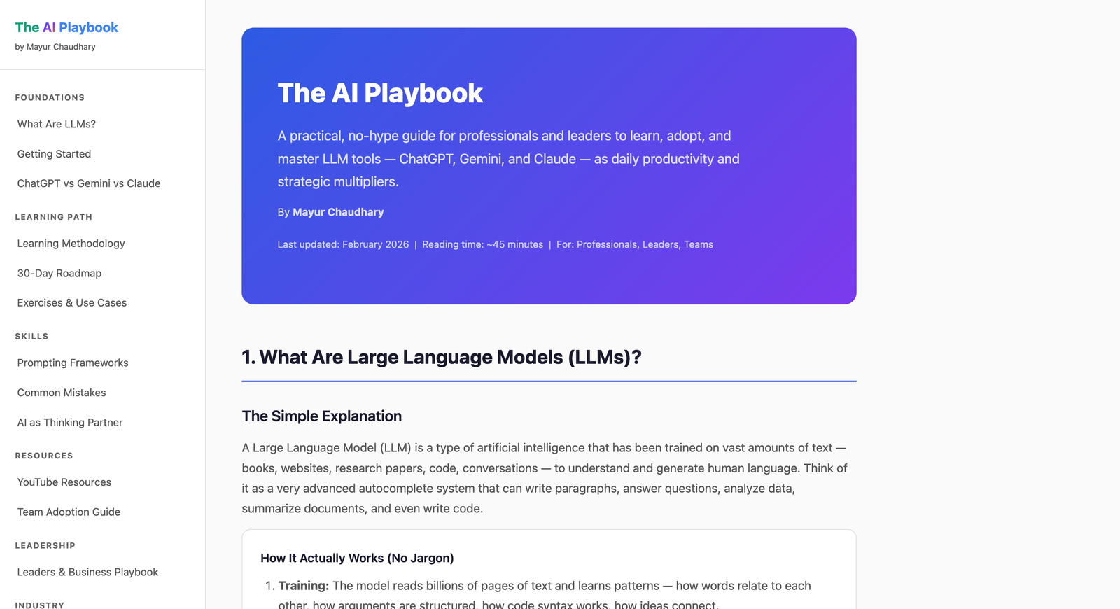 The AI Playbook