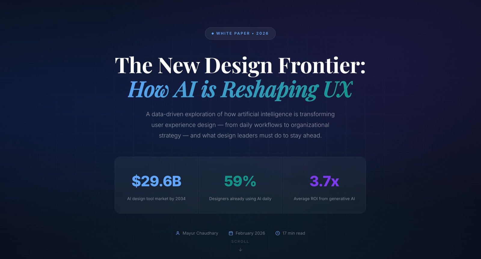 The Future of UX Design is AI-Native, white paper